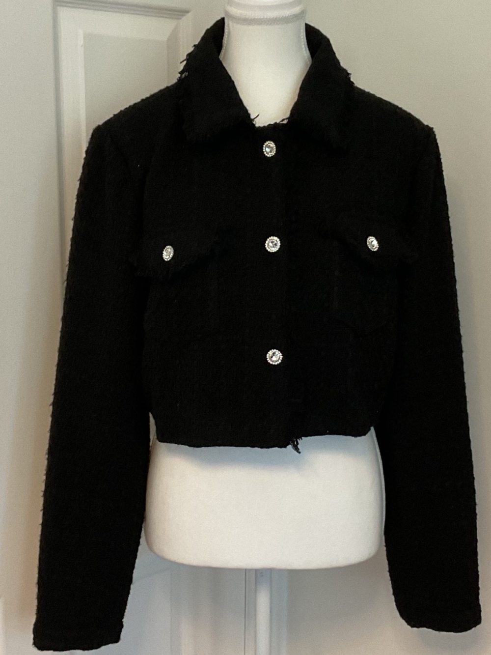 🤩 Chelsea from Honey Short rhinestone tweed jacket - size L
